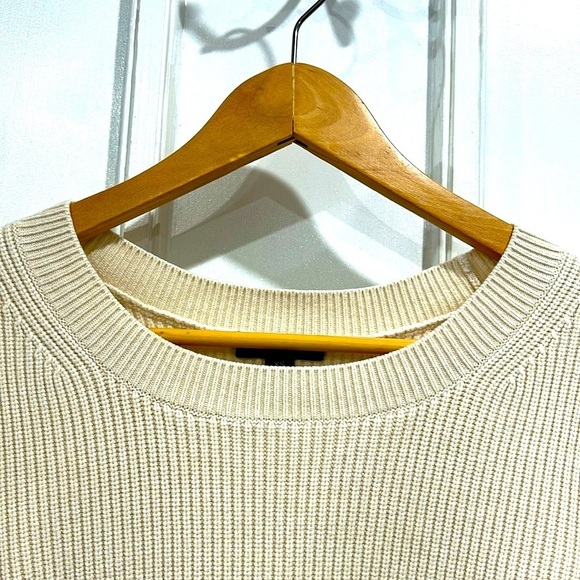J. Crew Ribbed Stretch Crewneck Minimalist Relaxed Fit Sweater - Size XS - Picture 7 of 12